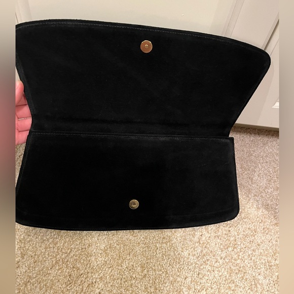 Farachi Black Suede Clutch - Picture 3 of 5